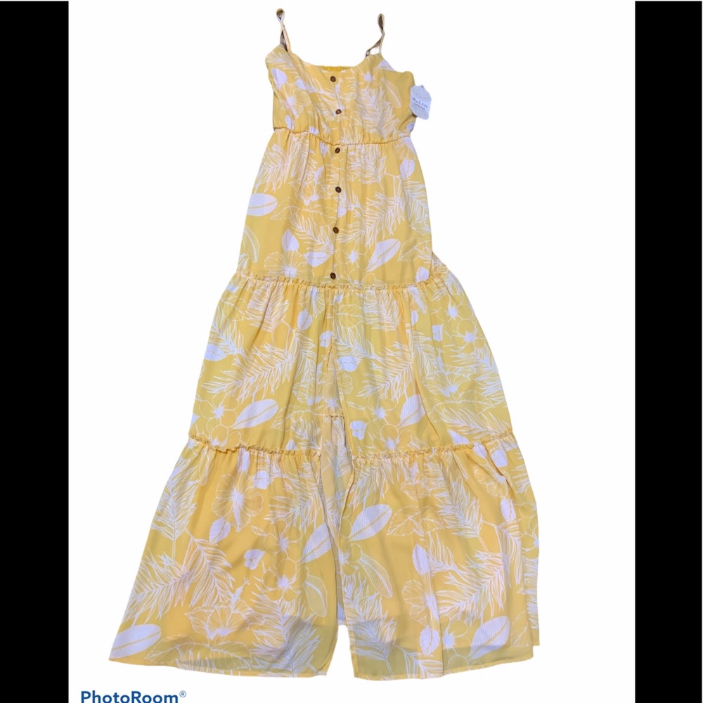 NWT Altar’d State Yellow Floral Maxi Dress